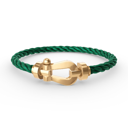 ˇGilded EraˇFORCE LARGE HORSESHOE NO DIAMOND BRACELET GOLD