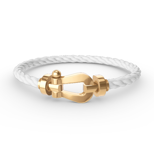 ˇGilded EraˇFORCE LARGE HORSESHOE NO DIAMOND BRACELET GOLD