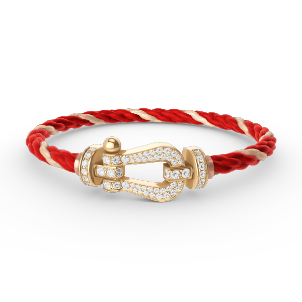 ˇGilded EraˇFORCE LARGE HORSESHOE FULL DIAMOND BRACELET GOLD