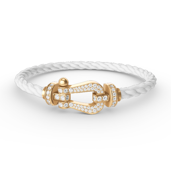 ˇGilded EraˇFORCE LARGE HORSESHOE FULL DIAMOND BRACELET GOLD