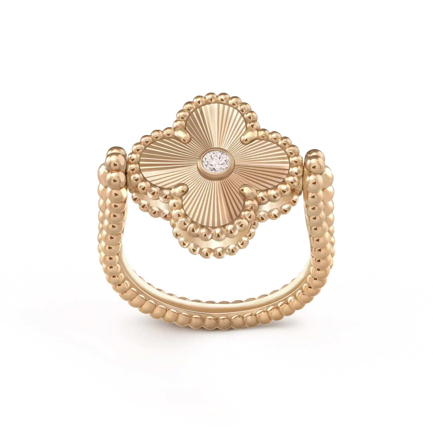 ˇGilded EraˇCLOVER RIVERSIBLE ROSE GOLD RING