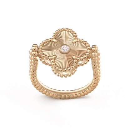 ˇGilded EraˇCLOVER RIVERSIBLE ROSE GOLD RING