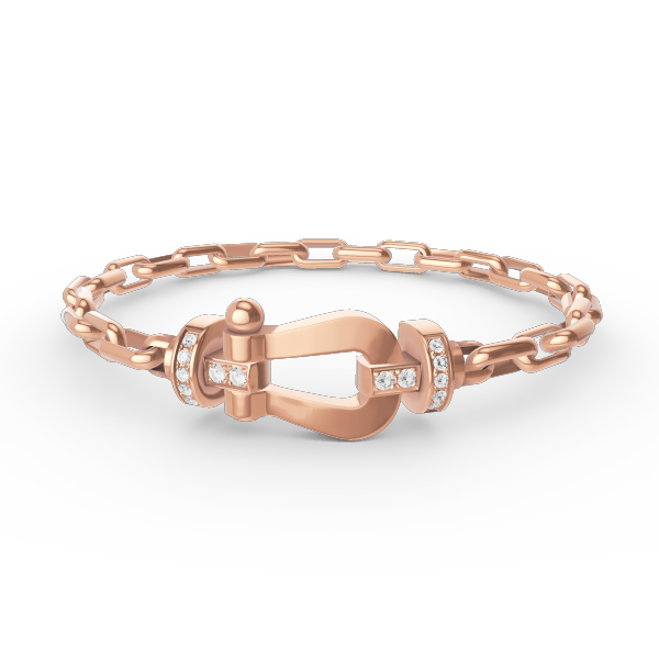 ˇGilded EraˇFORCE LARGE HORSESHOE CLASP  METAL BRACELET