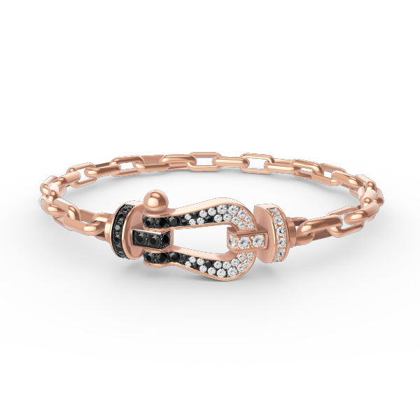 ˇGilded EraˇFORCE LARGE HORSESHOE CLASP  METAL BRACELET