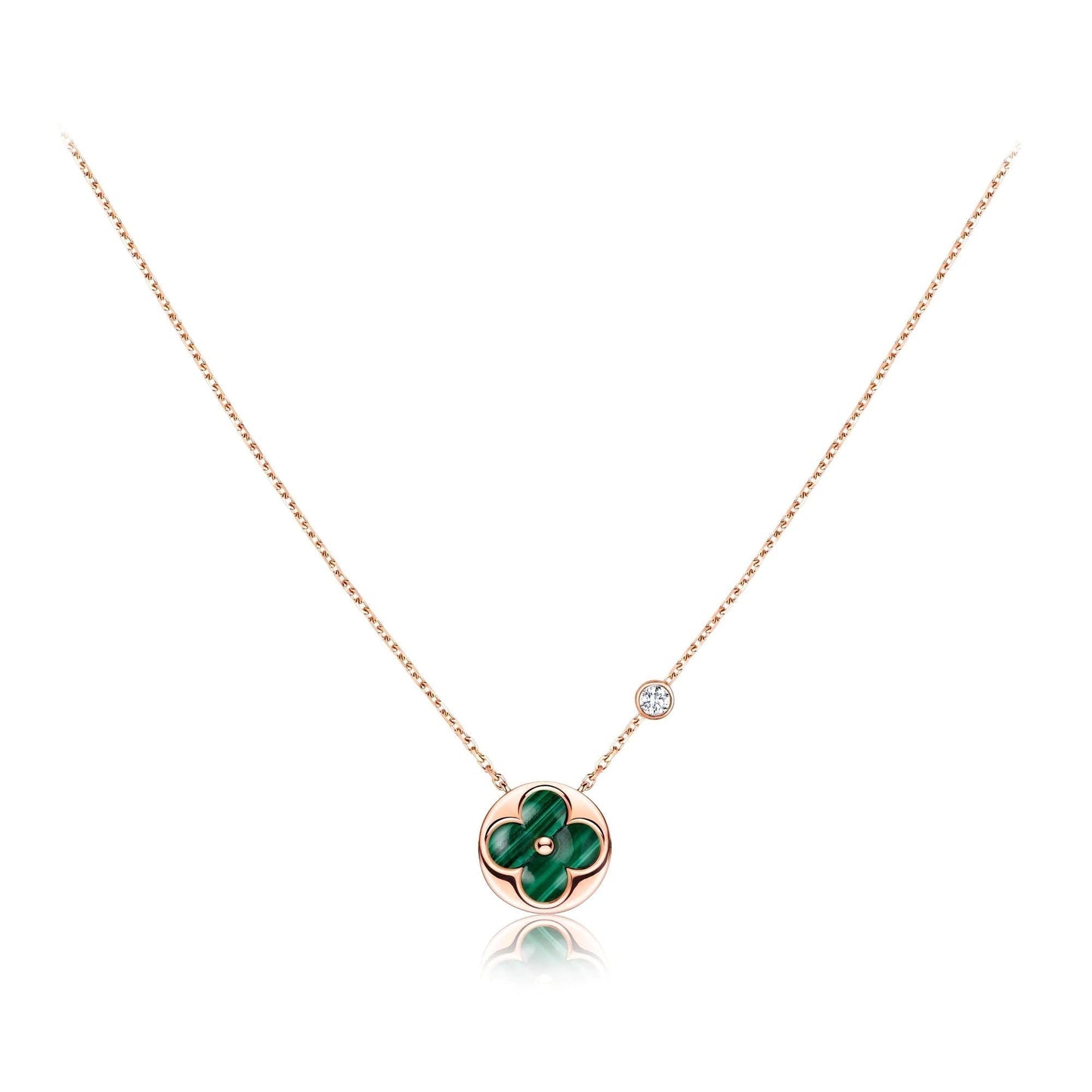 ˇGilded EraˇSUN PEDANT PINK GOLD 1 DIAMOND NECKLACE