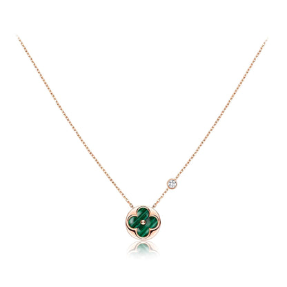 ˇGilded EraˇSUN PEDANT PINK GOLD 1 DIAMOND NECKLACE