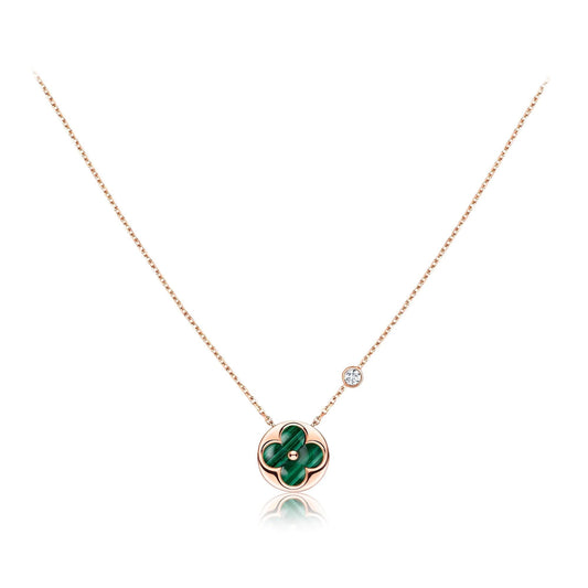 ˇGilded EraˇSUN PEDANT PINK GOLD 1 DIAMOND NECKLACE