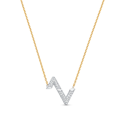 ˇGilded EraˇVOLT SILVER DIAMOND PEDANT NECKLACE