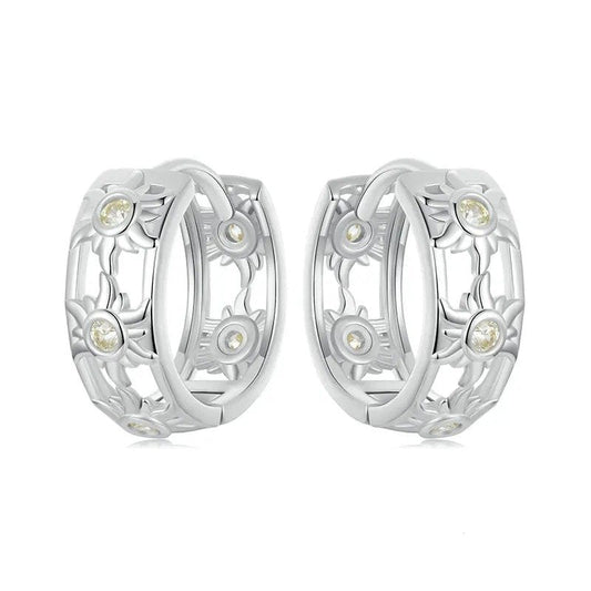 [STREET]White Gold Plated Inifinite Love Hoop Earring