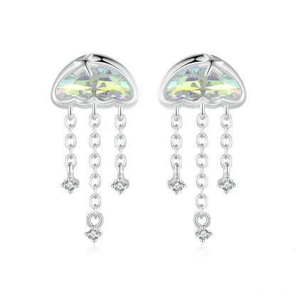 [STREET]Iridescent Jellyfish Earrings Studs Teen Girls