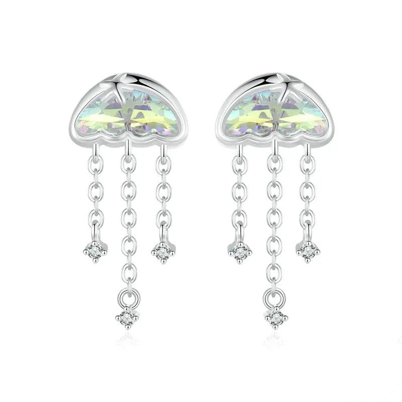 [STREET]Iridescent Jellyfish Earrings Studs Teen Girls
