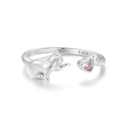 [STREET]Lovely Pet Animals Open Ring Statement Ring