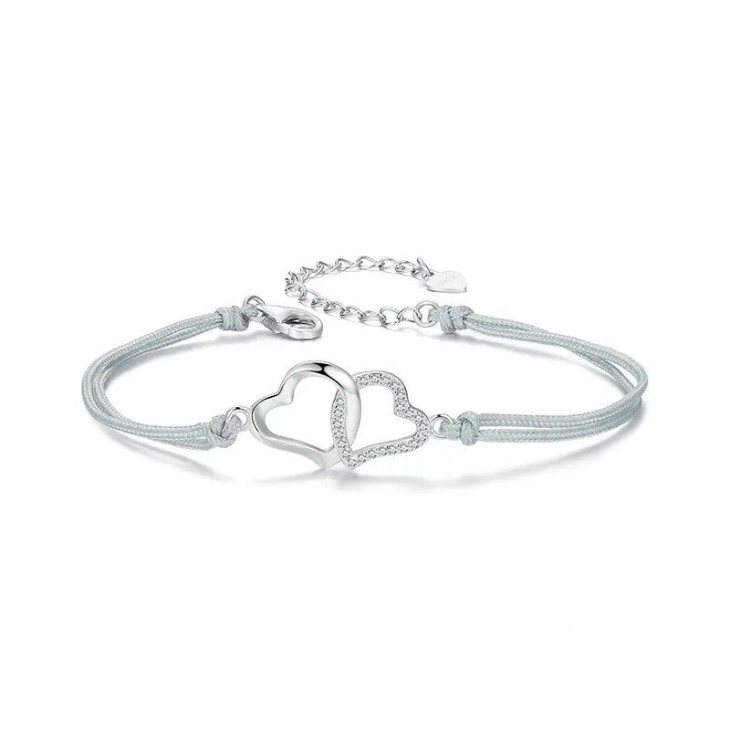[STREET] Zartes graues Seilgliederarmband für Frauen und Teenager