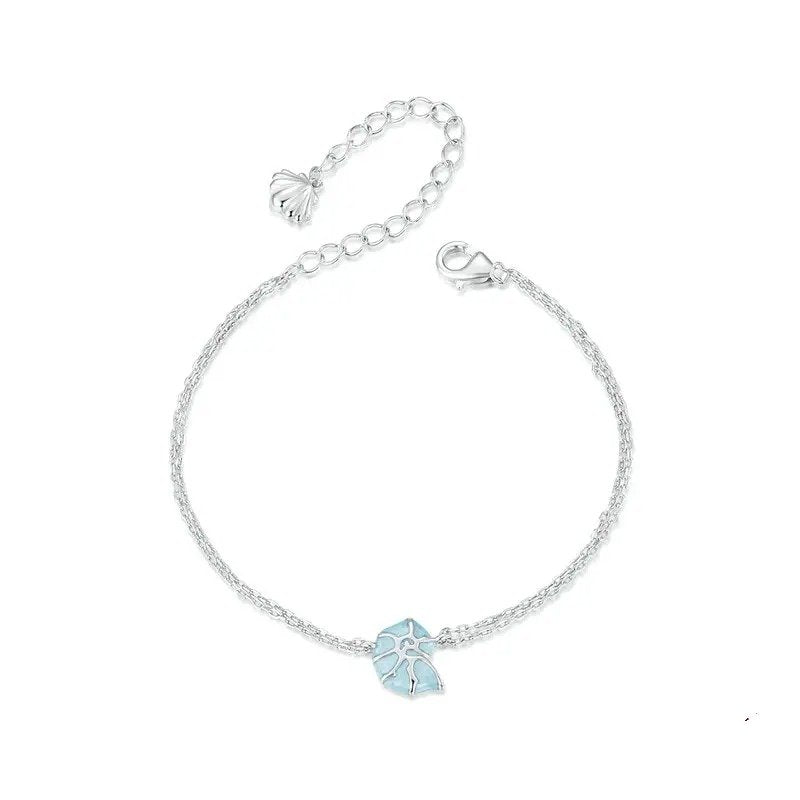 [STREET]Blue Seashell Link Chain Bracelets