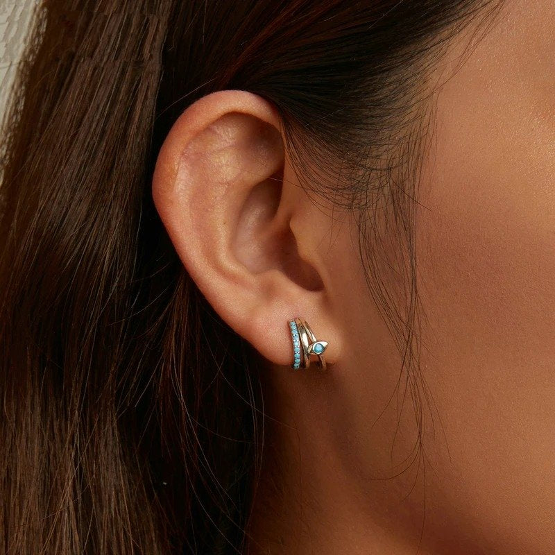 [STREET]Devil Eye Multi-layer Stud Earrings