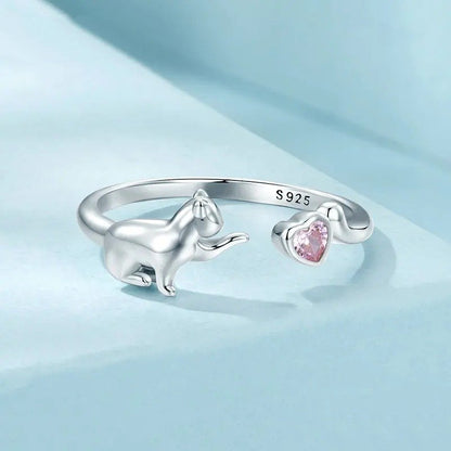 [STREET]Lovely Pet Animals Open Ring Statement Ring