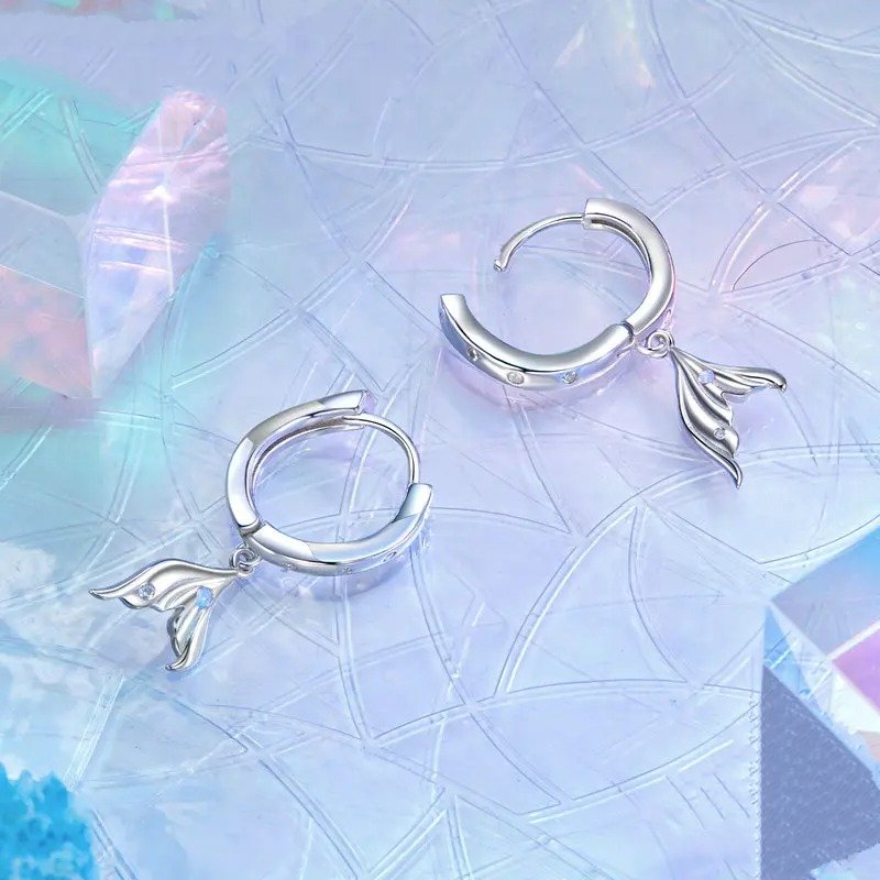 [STREET]Dainty Gold Plated Earring Hypoallergenic Fish Tail Earring