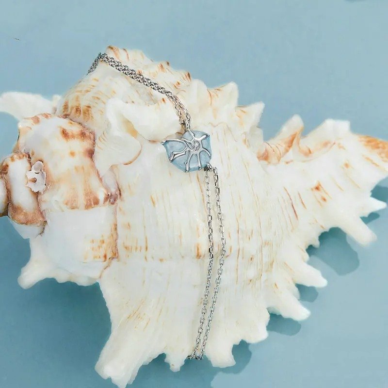 [STREET]Blue Seashell Link Chain Bracelets