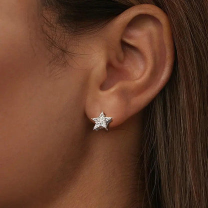 [STREET]Platinum Plated Cubic Zirconia Earrings