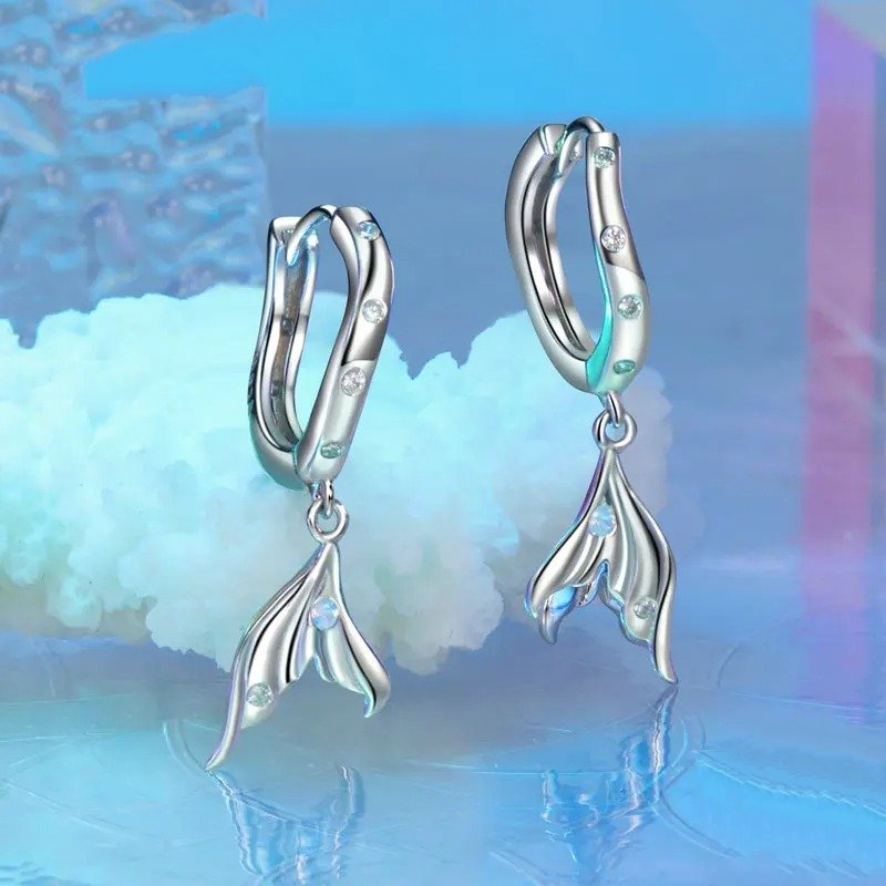 [STREET]Dainty Gold Plated Earring Hypoallergenic Fish Tail Earring