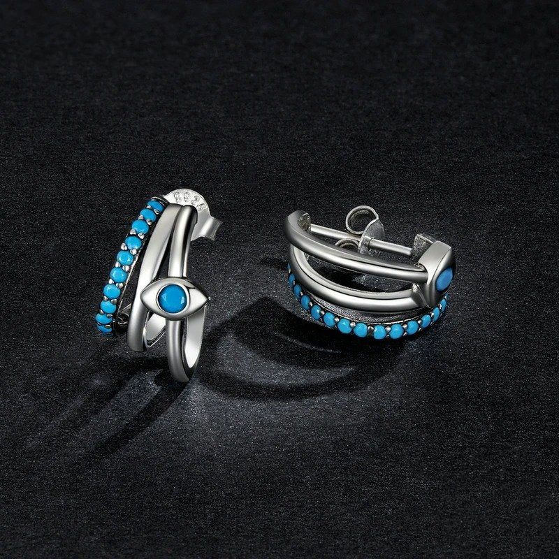 [STREET]Devil Eye Multi-layer Stud Earrings