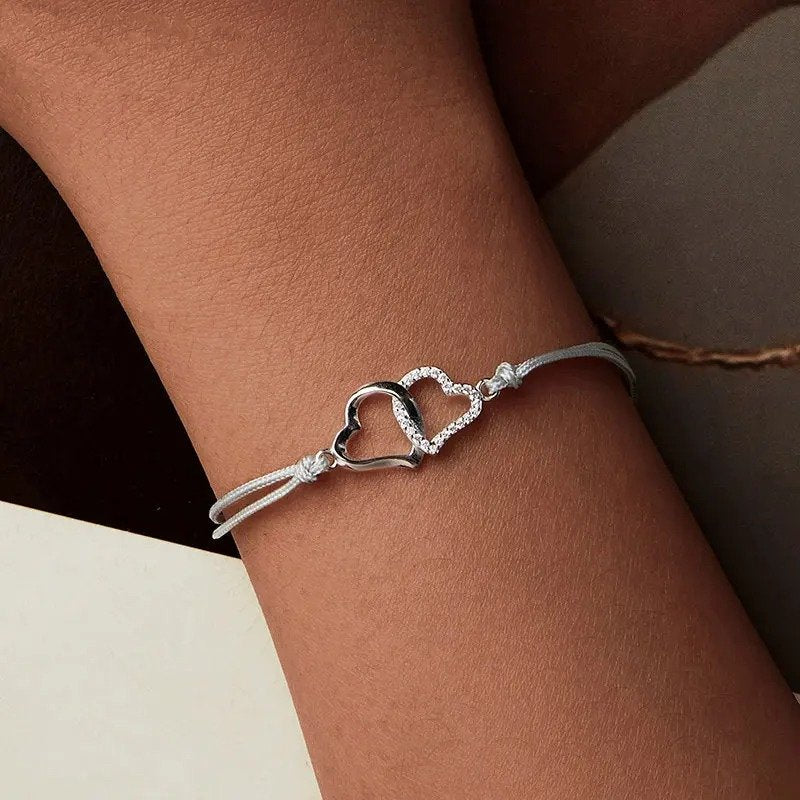 [STREET] Zartes graues Seilgliederarmband für Frauen und Teenager