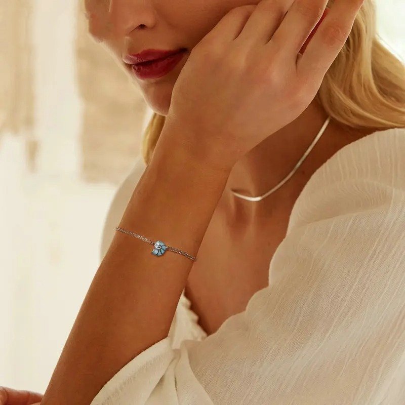 [STREET]Blue Seashell Link Chain Bracelets