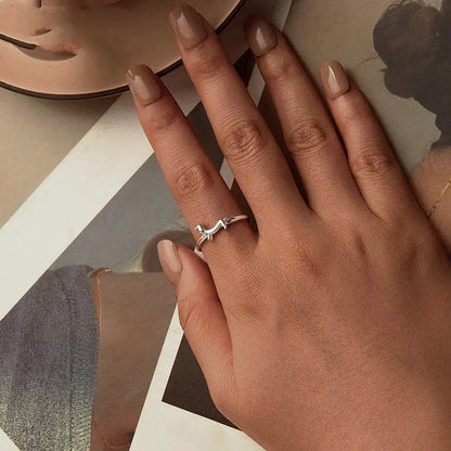 [STREET]Lovely Pet Dog Open Ring Statement Ring