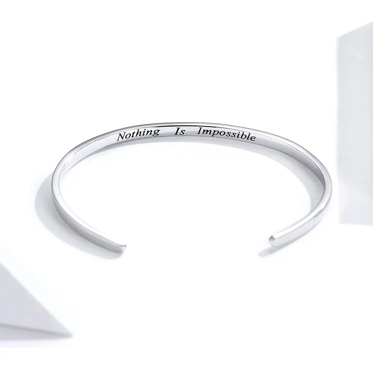 [STREET]Engrave Courage Bangle Nothing is impossible Fashion