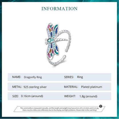 [STREET]Enamel Dragonfly Opening Ring Insect Adjustable Ring