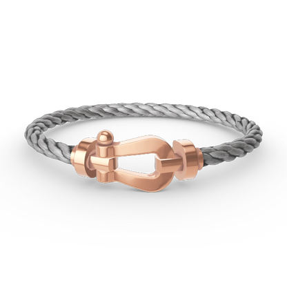 ˇGilded EraˇFORCE LARGE HORSESHOE NO DIAMOND BRACELET ROSE GOLD