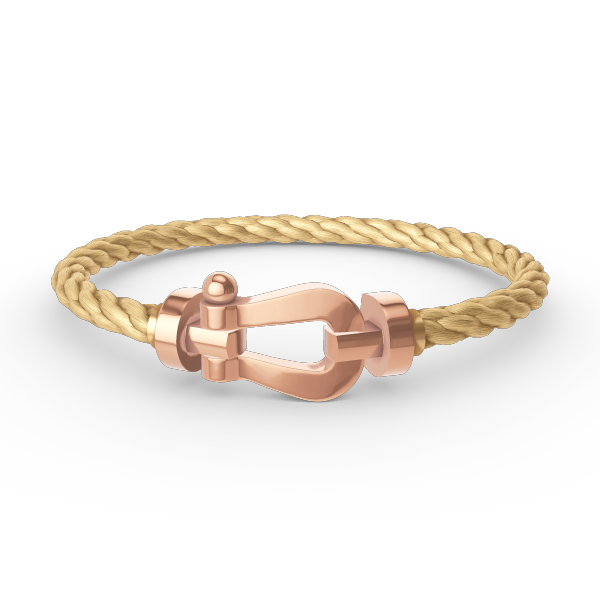 ˇGilded EraˇFORCE LARGE HORSESHOE NO DIAMOND BRACELET ROSE GOLD