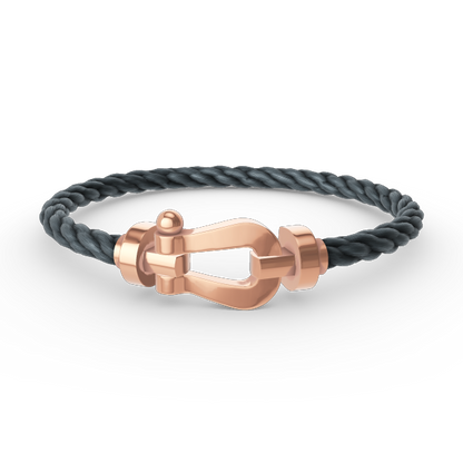 ˇGilded EraˇFORCE LARGE HORSESHOE NO DIAMOND BRACELET ROSE GOLD