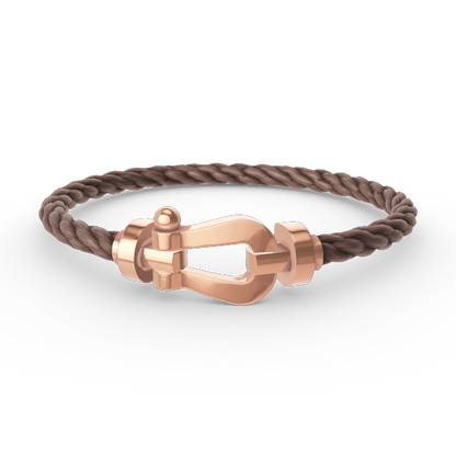 ˇGilded EraˇFORCE LARGE HORSESHOE NO DIAMOND BRACELET ROSE GOLD