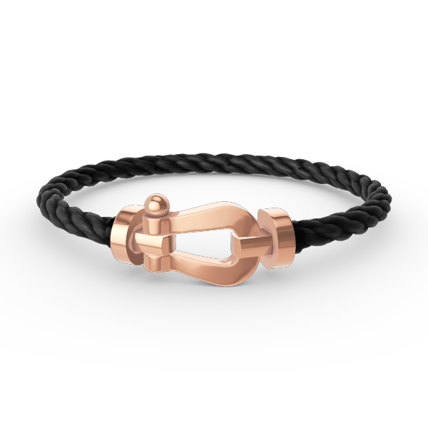 ˇGilded EraˇFORCE LARGE HORSESHOE NO DIAMOND BRACELET ROSE GOLD