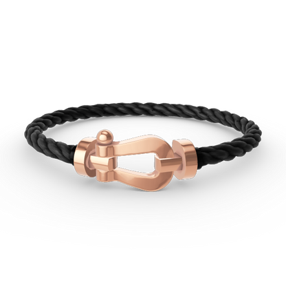 ˇGilded EraˇFORCE LARGE HORSESHOE NO DIAMOND BRACELET ROSE GOLD