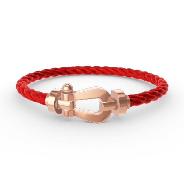 ˇGilded EraˇFORCE LARGE HORSESHOE NO DIAMOND BRACELET ROSE GOLD