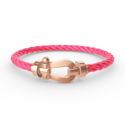 ˇGilded EraˇFORCE LARGE HORSESHOE NO DIAMOND BRACELET ROSE GOLD