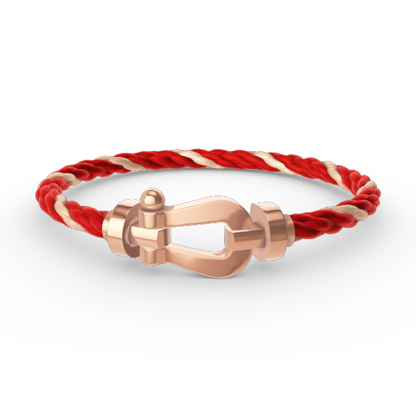 ˇGilded EraˇFORCE LARGE HORSESHOE NO DIAMOND BRACELET ROSE GOLD