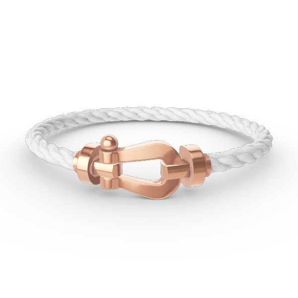 ˇGilded EraˇFORCE LARGE HORSESHOE NO DIAMOND BRACELET ROSE GOLD