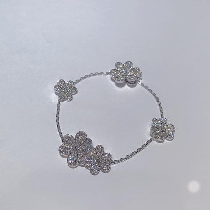 ˇGilded EraˇFRIVOLE SILVER 5 FLOWERS BRACELET