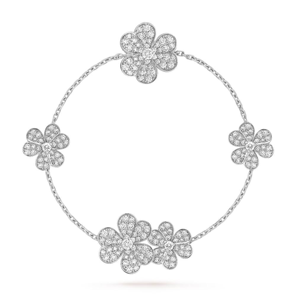 ˇGilded EraˇFRIVOLE SILVER 5 FLOWERS BRACELET