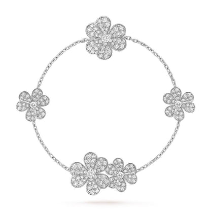 ˇGilded EraˇFRIVOLE SILVER 5 FLOWERS BRACELET