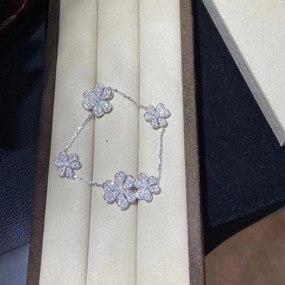 ˇGilded EraˇFRIVOLE SILVER 5 FLOWERS BRACELET