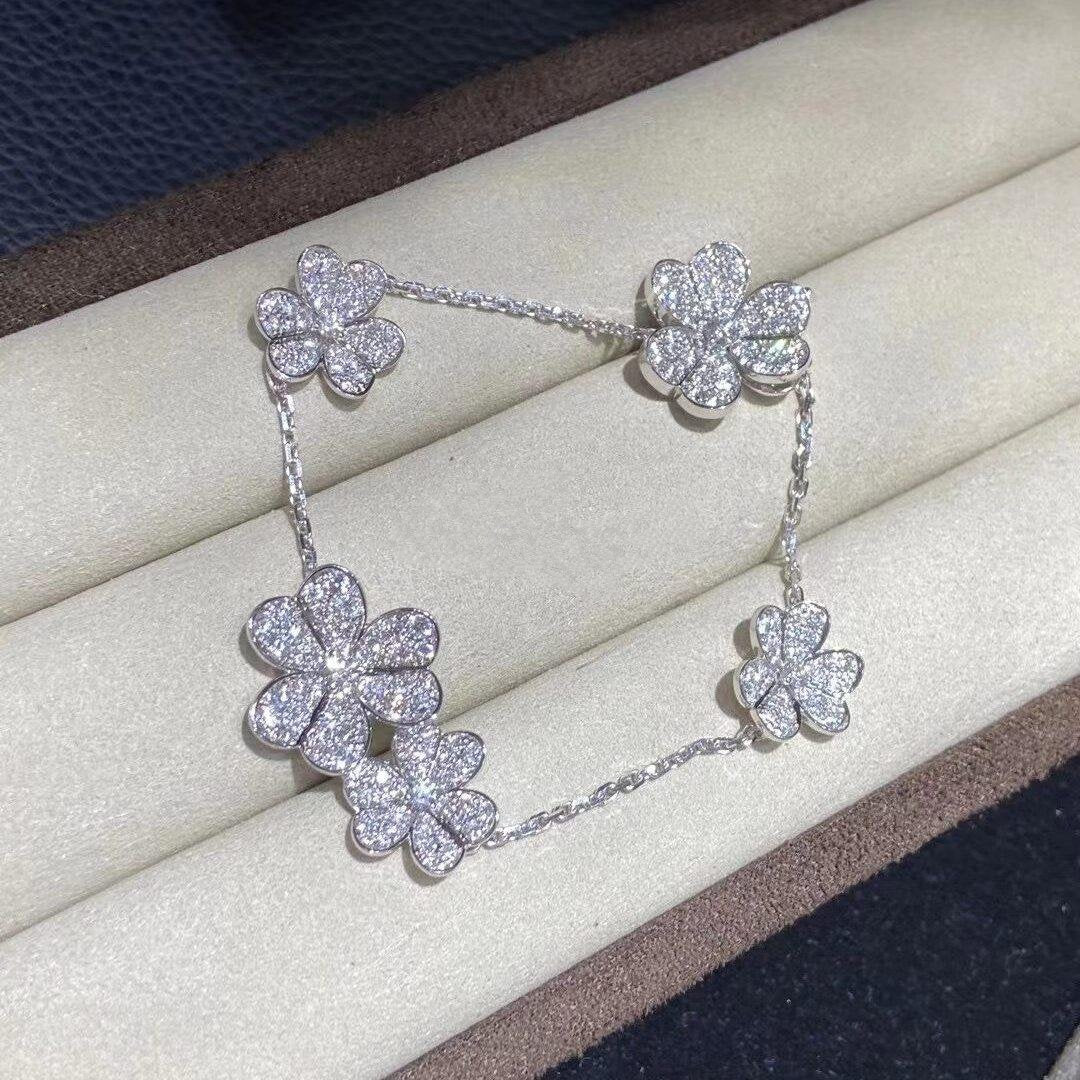 ˇGilded EraˇFRIVOLE SILVER 5 FLOWERS BRACELET