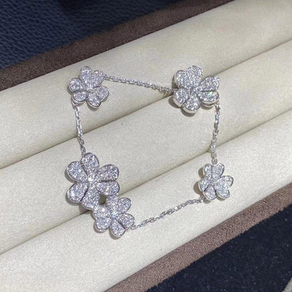 ˇGilded EraˇFRIVOLE SILVER 5 FLOWERS BRACELET