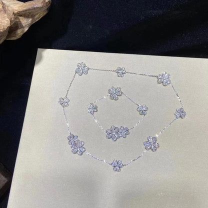 ˇGilded EraˇFRIVOLE SILVER 5 FLOWERS BRACELET