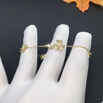 ˇGilded EraˇFRIVOLE GOLD 5 FLOWERS BRACELET