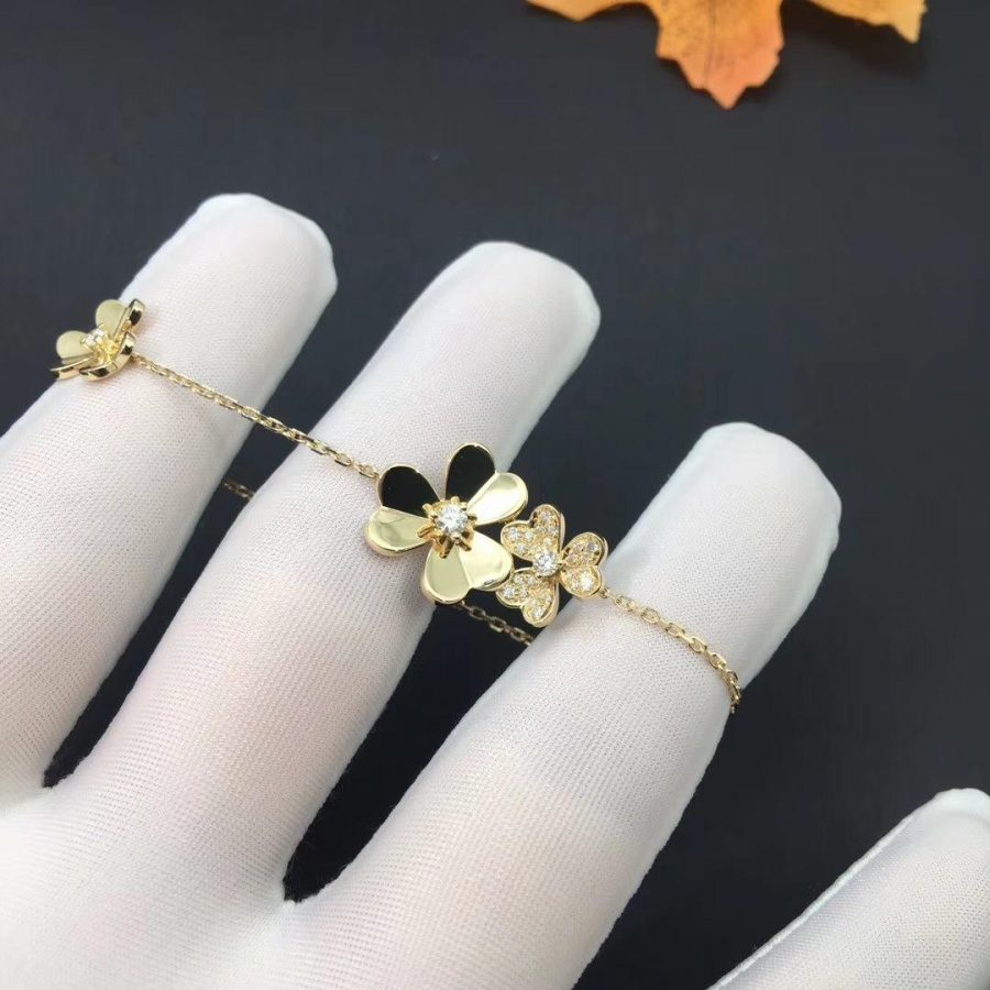 ˇGilded EraˇFRIVOLE GOLD 5 FLOWERS BRACELET