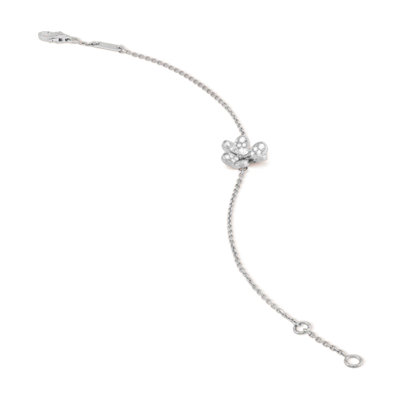 ˇGilded EraˇFRIVOLE SILVER FLOWER DIAMOND BRACELET